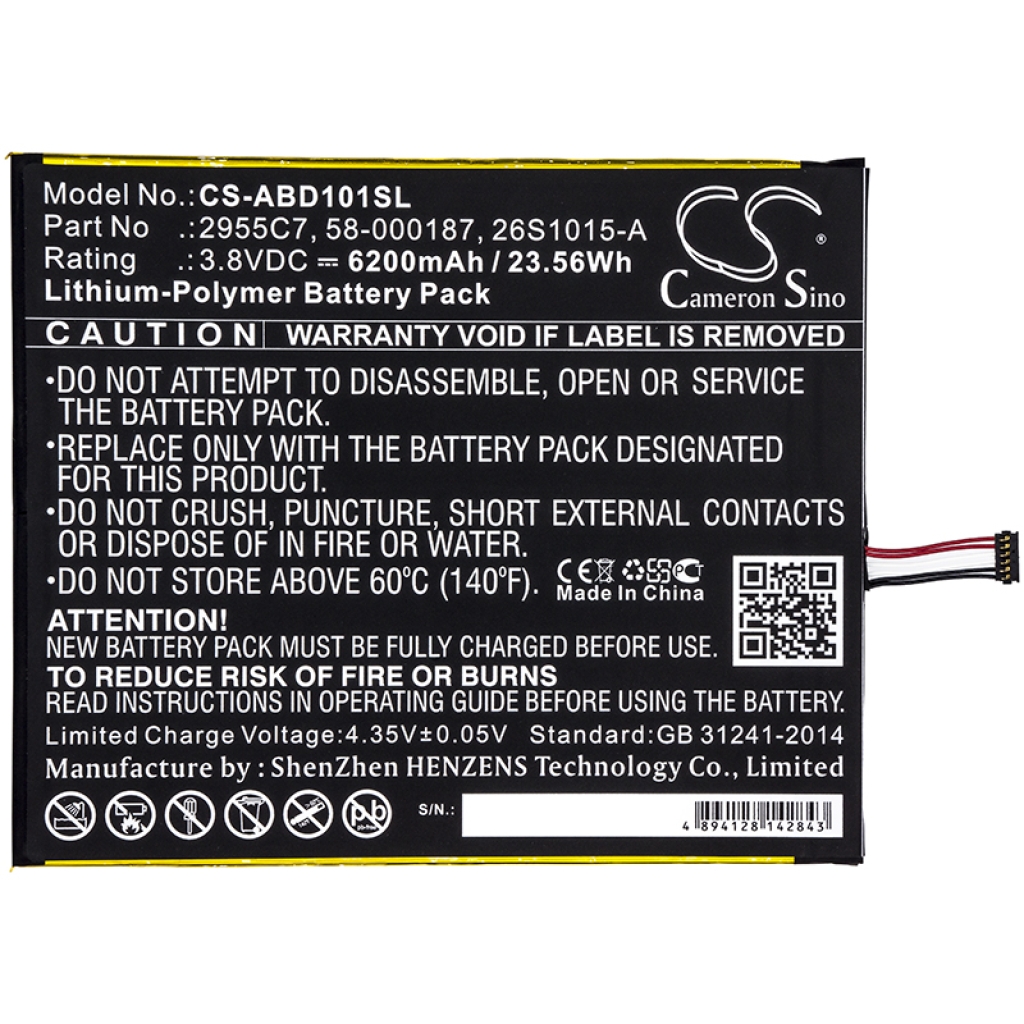 Batterie Sostituisce 58-000187