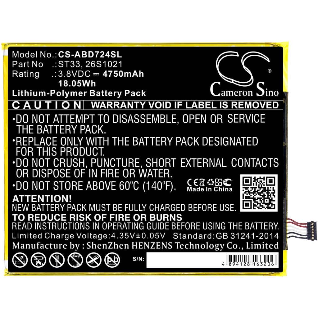 Batterie Sostituisce 58-000313