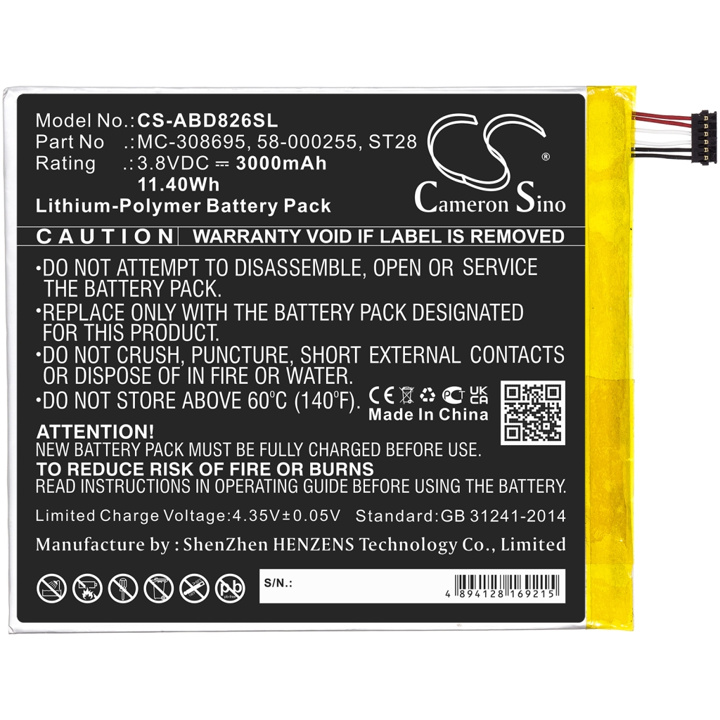 Batterie Sostituisce 58-000255