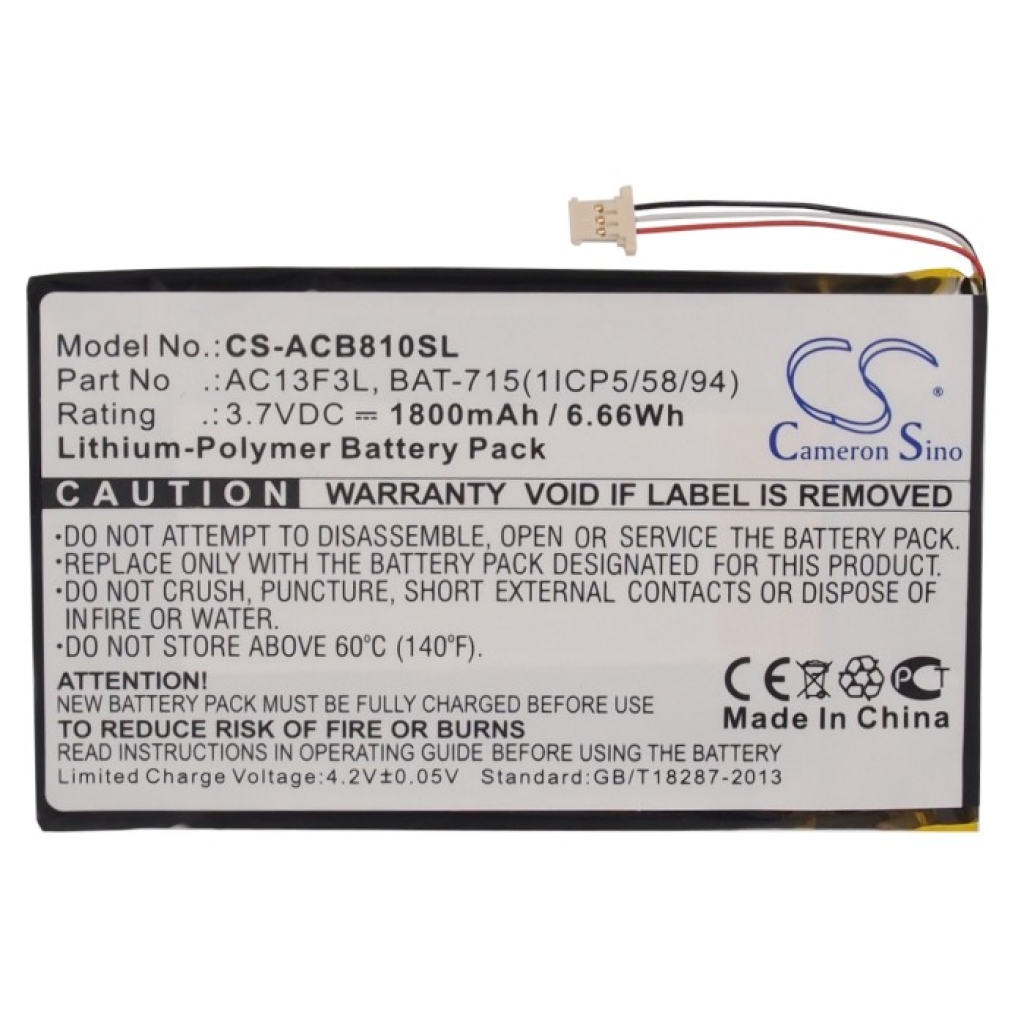 Tablet Battery Acer CS-ACB810SL