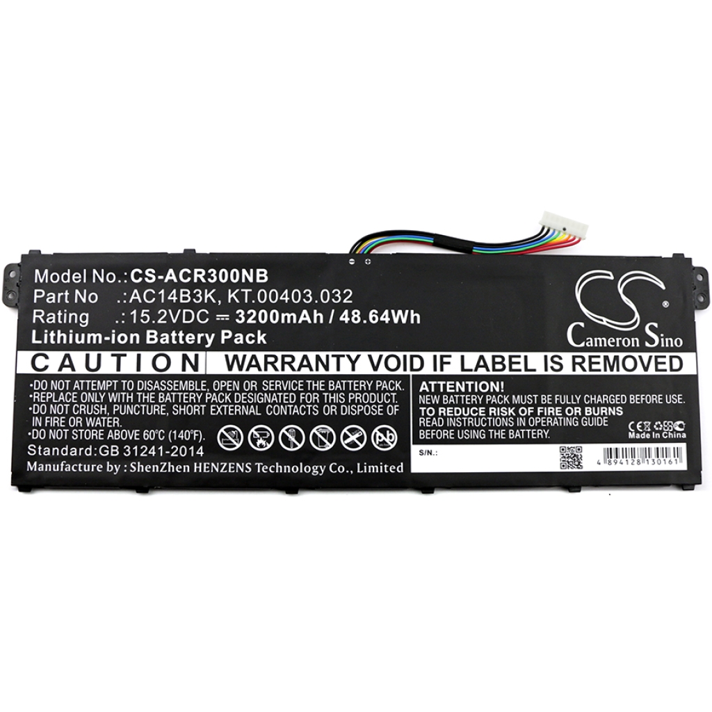 Sostituzione della batteria compatibile per Acer AC14B3K,KT.00403.032