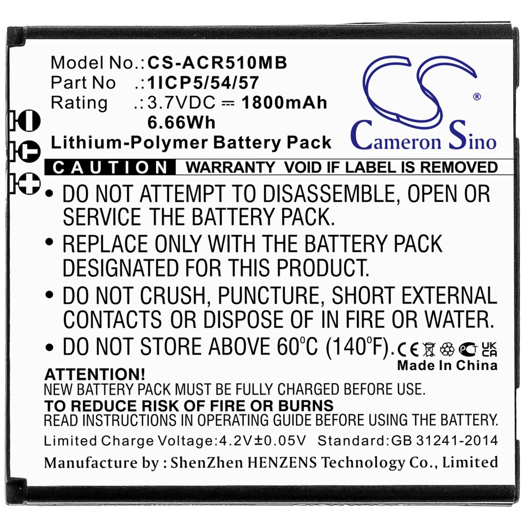 Sostituzione della batteria compatibile per Angelcare 1ICP5/54/57