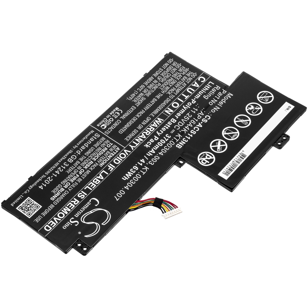 Sostituzione della batteria compatibile per Acer AP16A4K,KT.00304.003,KT.00304.007