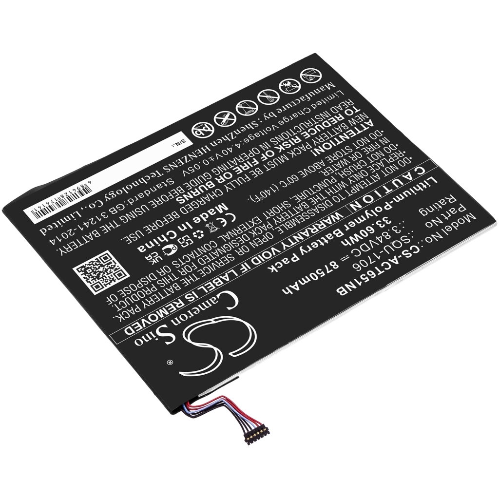 Sostituzione della batteria compatibile per Acer KT.00201.004,SQU-1706