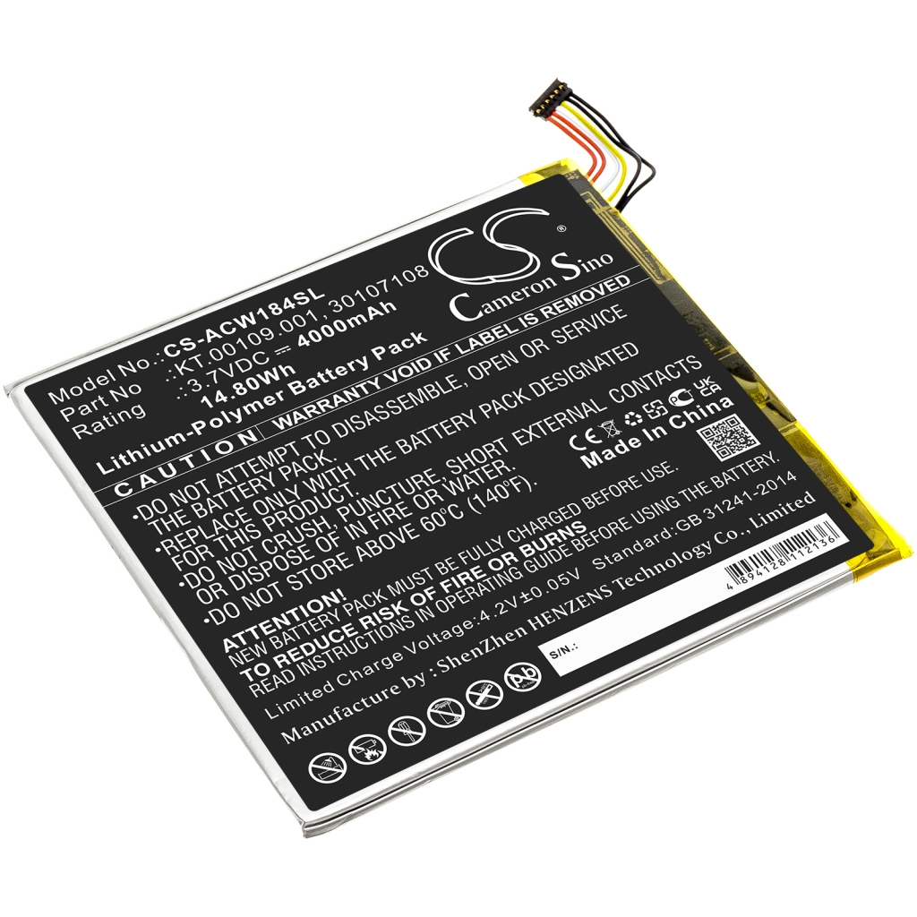 Battery Replaces KT.00109.001