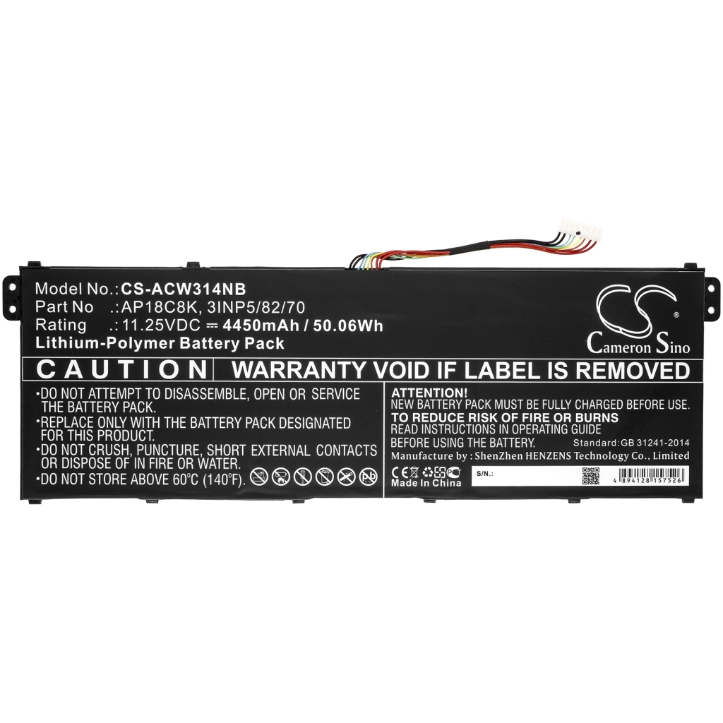 Sostituzione della batteria compatibile per Acer 3INP5/82/70,AP18C8K