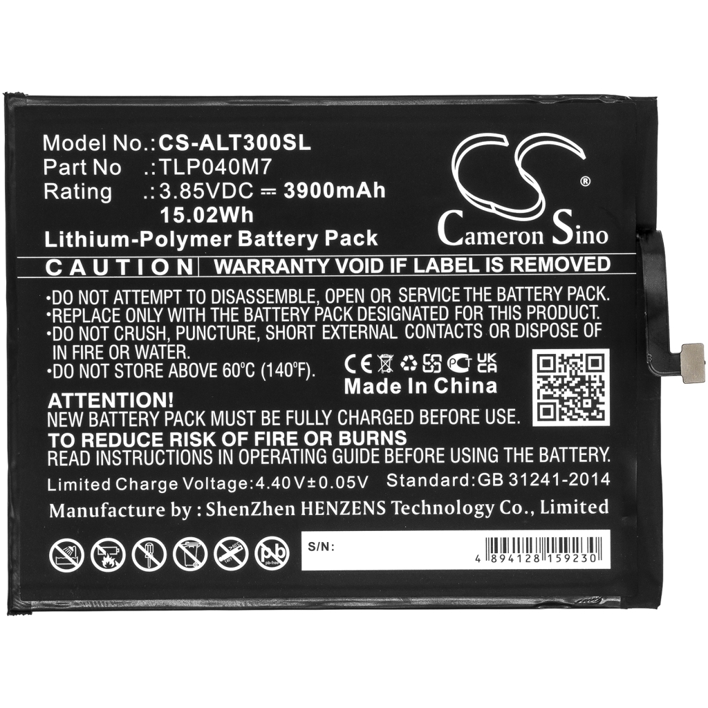 Batterie Sostituisce TLP040M1