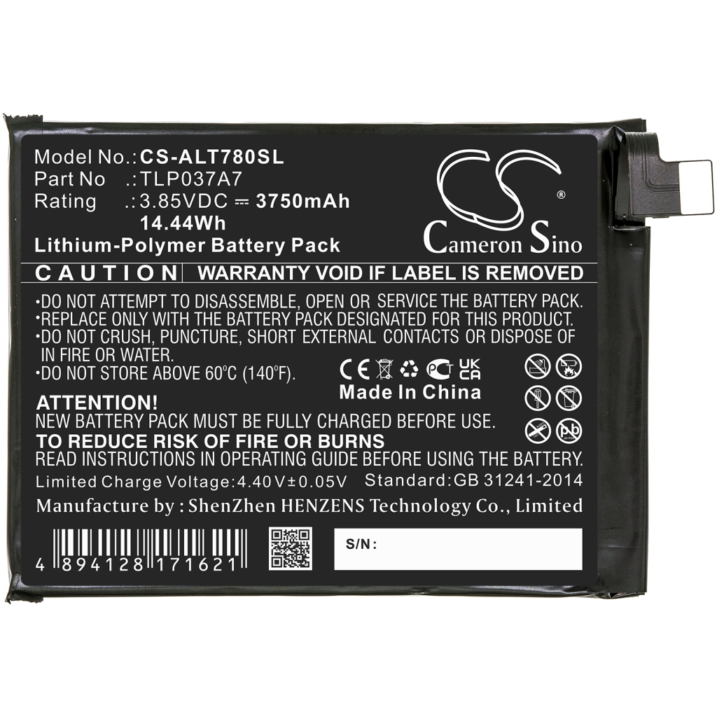 Batteria del telefono cellulare Alcatel Plex (CS-ALT780SL)