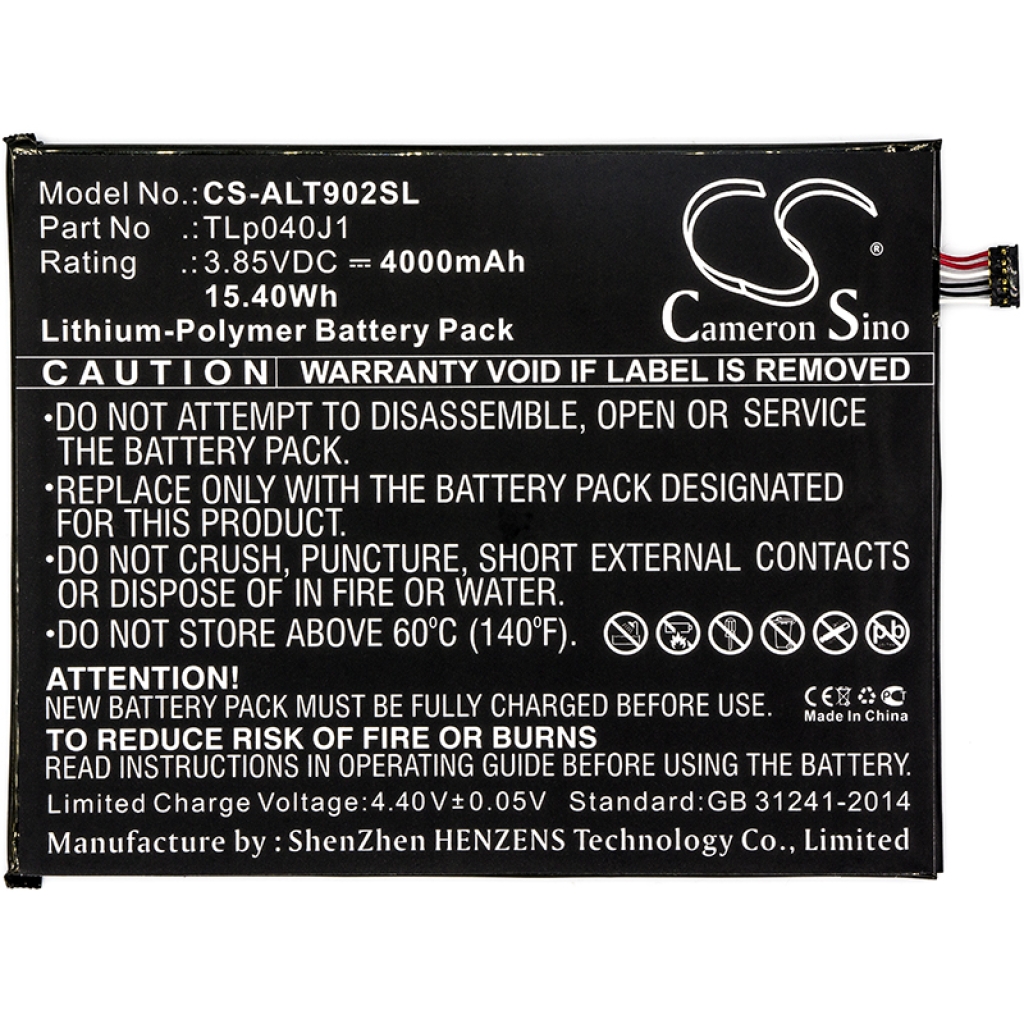 Batterie Sostituisce TLP040K7