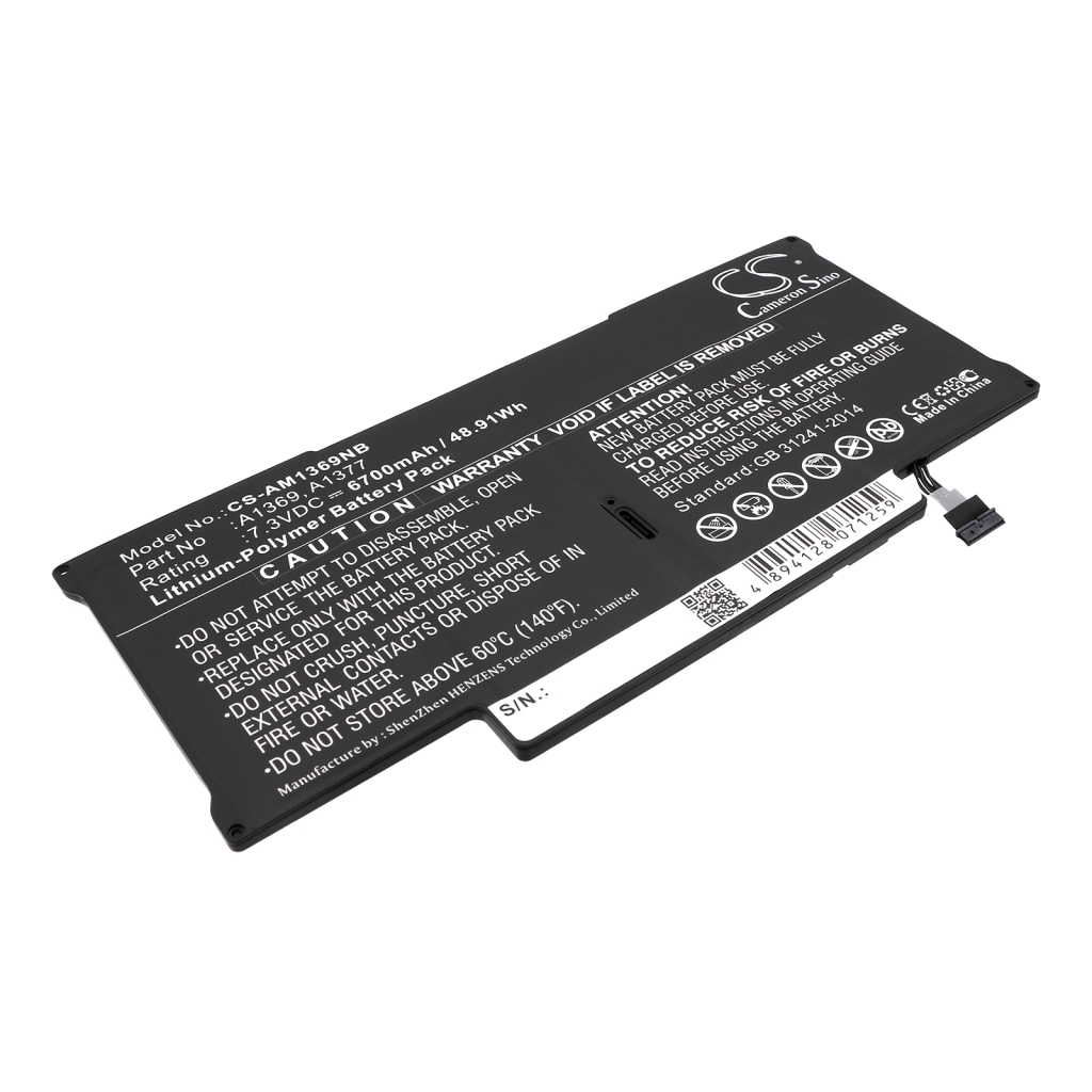 Batteria notebook Apple Macbook Air 13.3" A1369 Late 2010 (CS-AM1369NB)