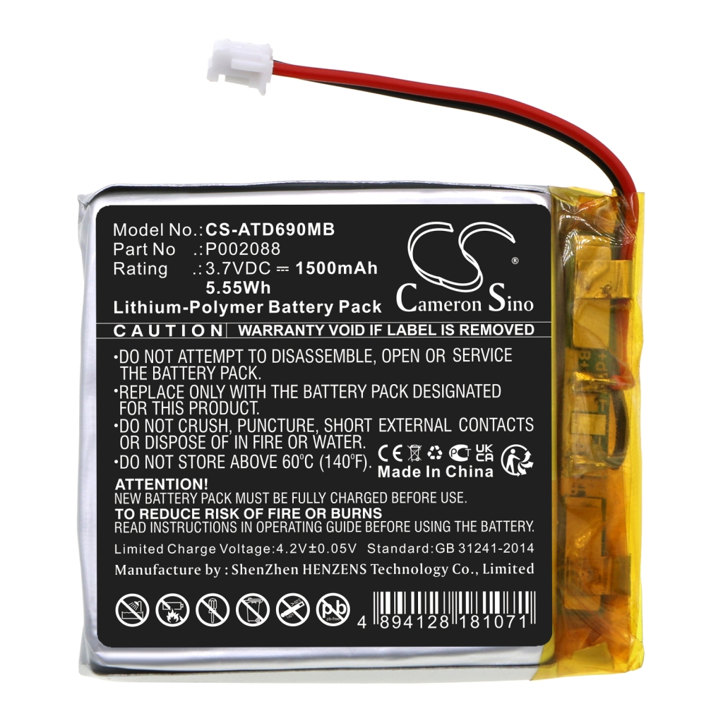 Batteria del telefono cellulare Alecto CS-ATD690MB