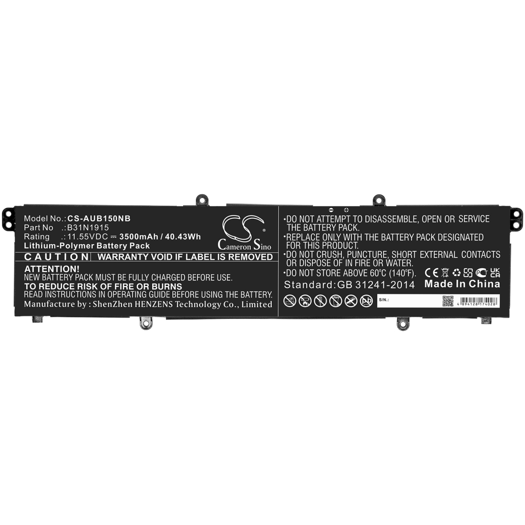 Battery Replaces C31N1915