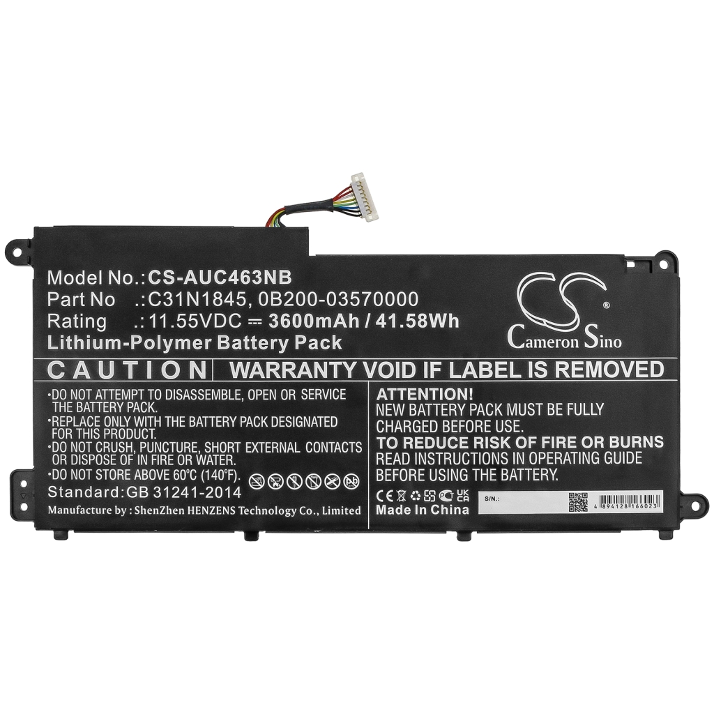 Sostituzione della batteria compatibile per Asus 0B200-03570000,C31N1845