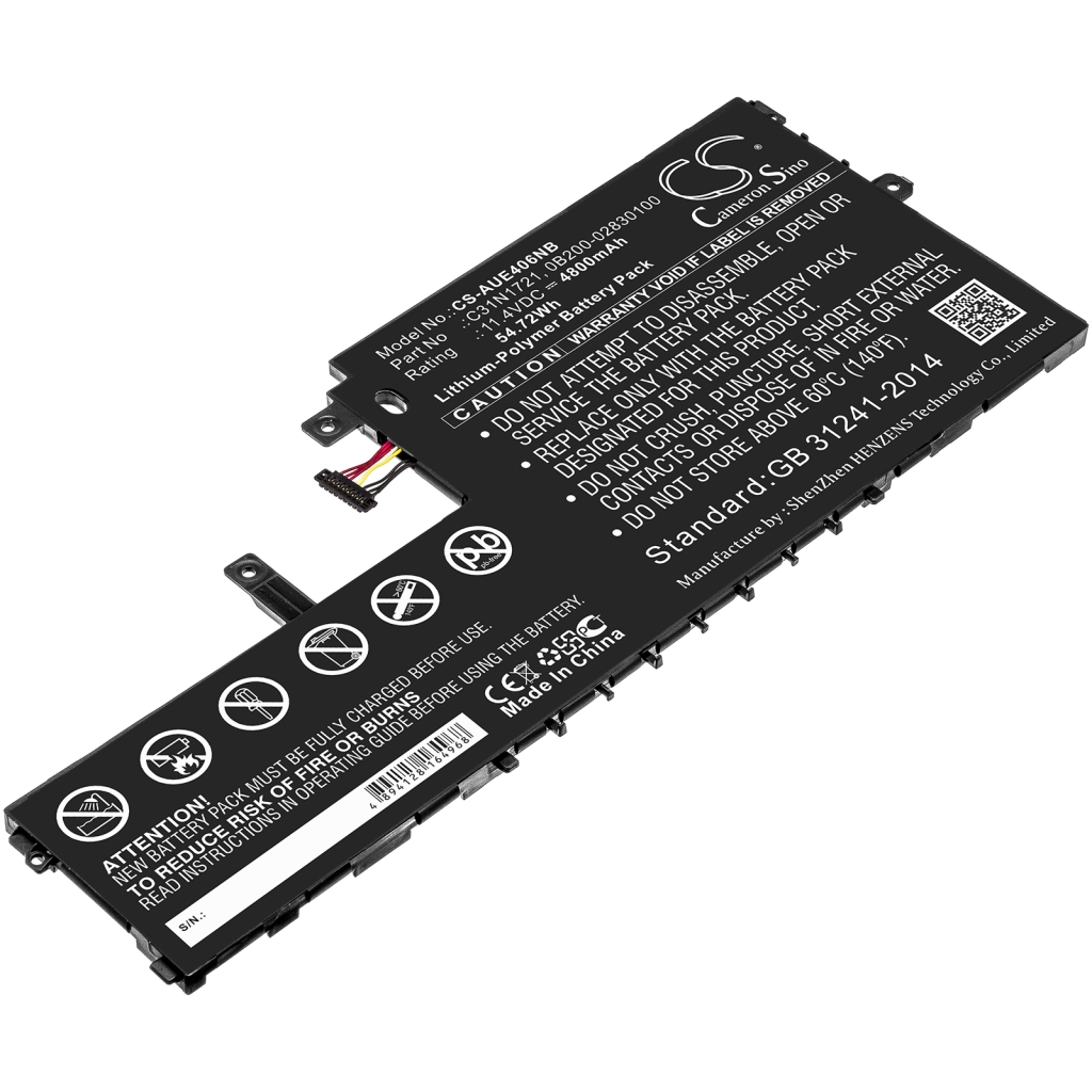 Sostituzione della batteria compatibile per Asus 0B200-02830100,C31N1721