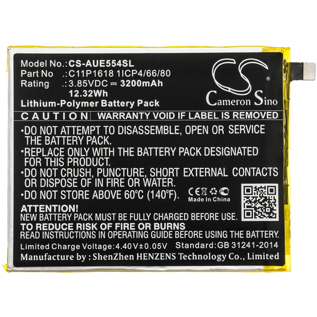 Battery Replaces C11P1618 1ICP4/66/80