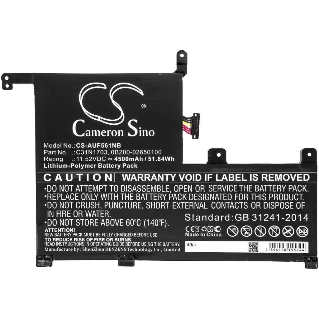 Sostituzione della batteria compatibile per Asus 0B200-02650100,C31N1703