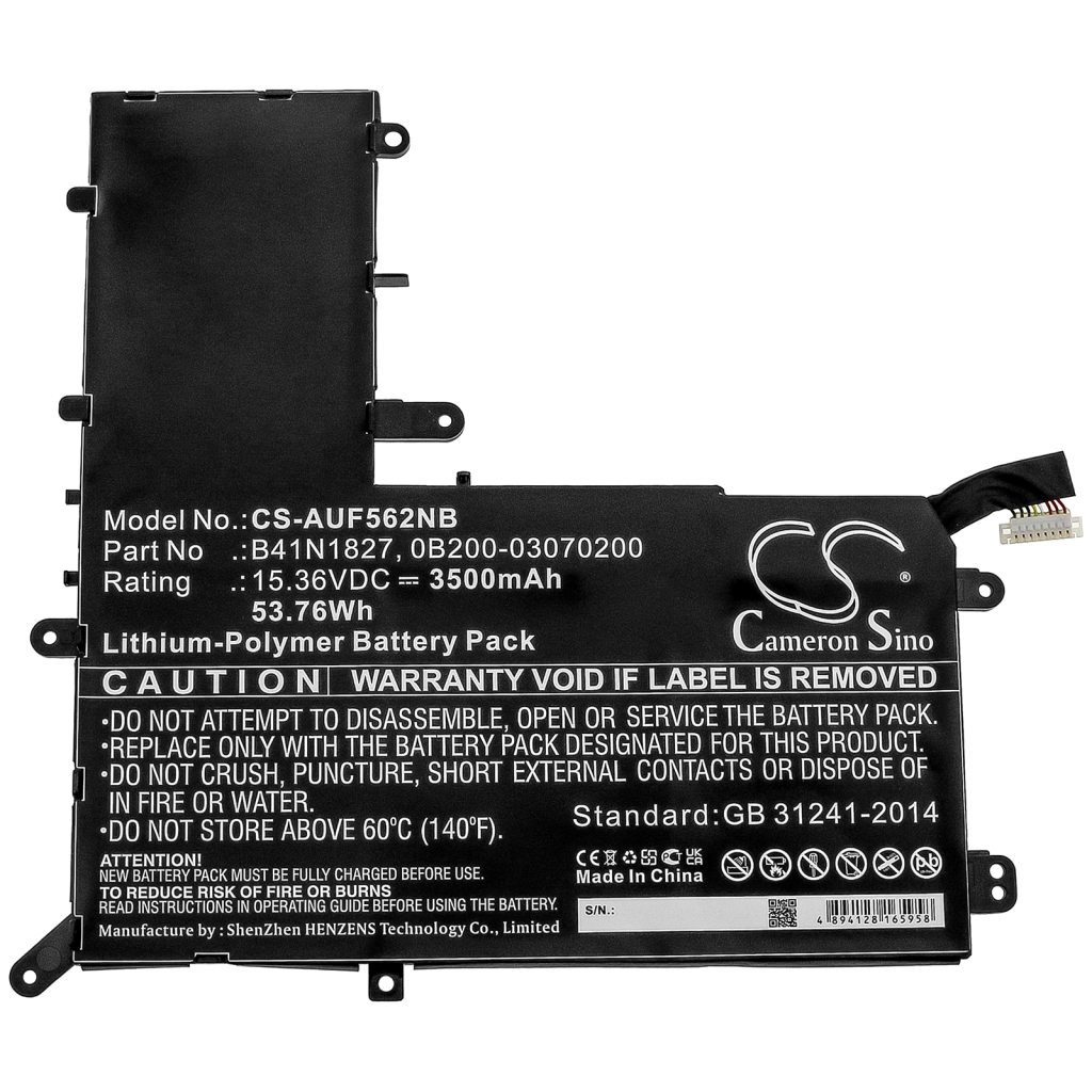 Sostituzione della batteria compatibile per Asus 0B200-03070200,B41N1827