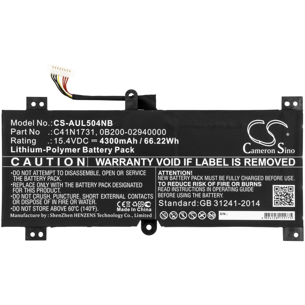 Sostituzione della batteria compatibile per Asus 0B200-02940000,C41N1731