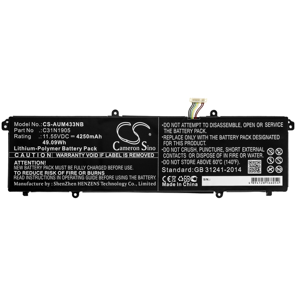 Sostituzione della batteria compatibile per Asus 0B200-03580200,C31N1905