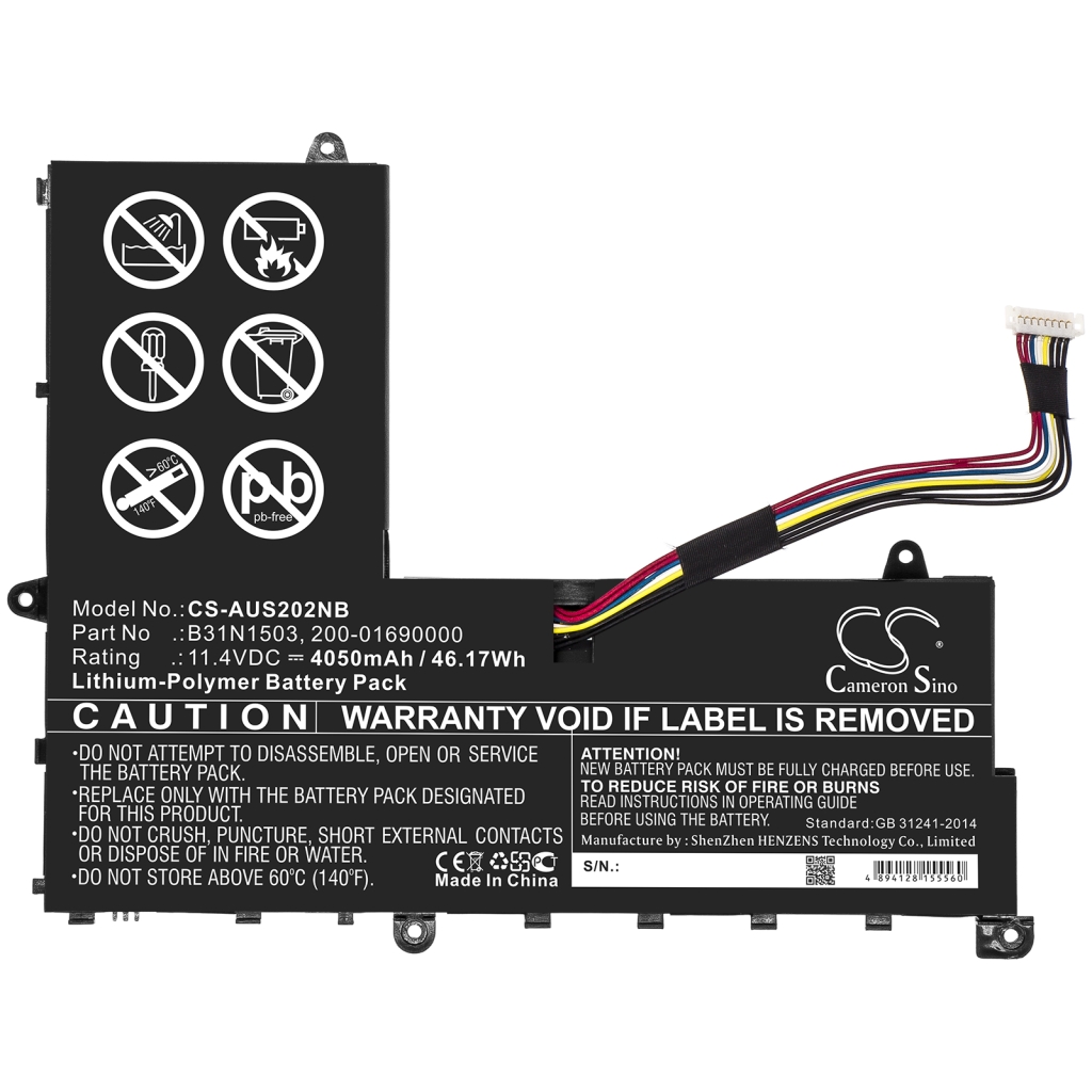 Sostituzione della batteria compatibile per Asus 0B200-01690000,B31N1503