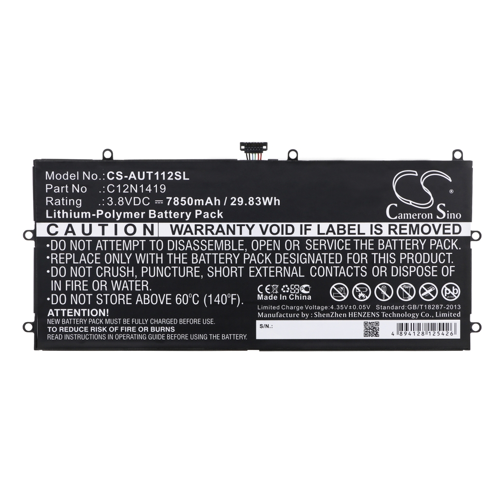 Sostituzione della batteria compatibile per Asus 0B200-01300200,C12N1419