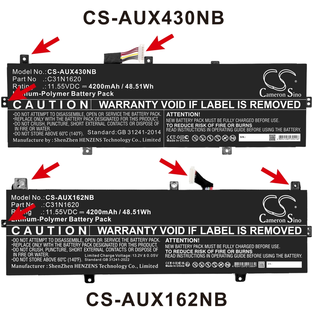 Notebook battery Asus ZenBook UX430UQ Series