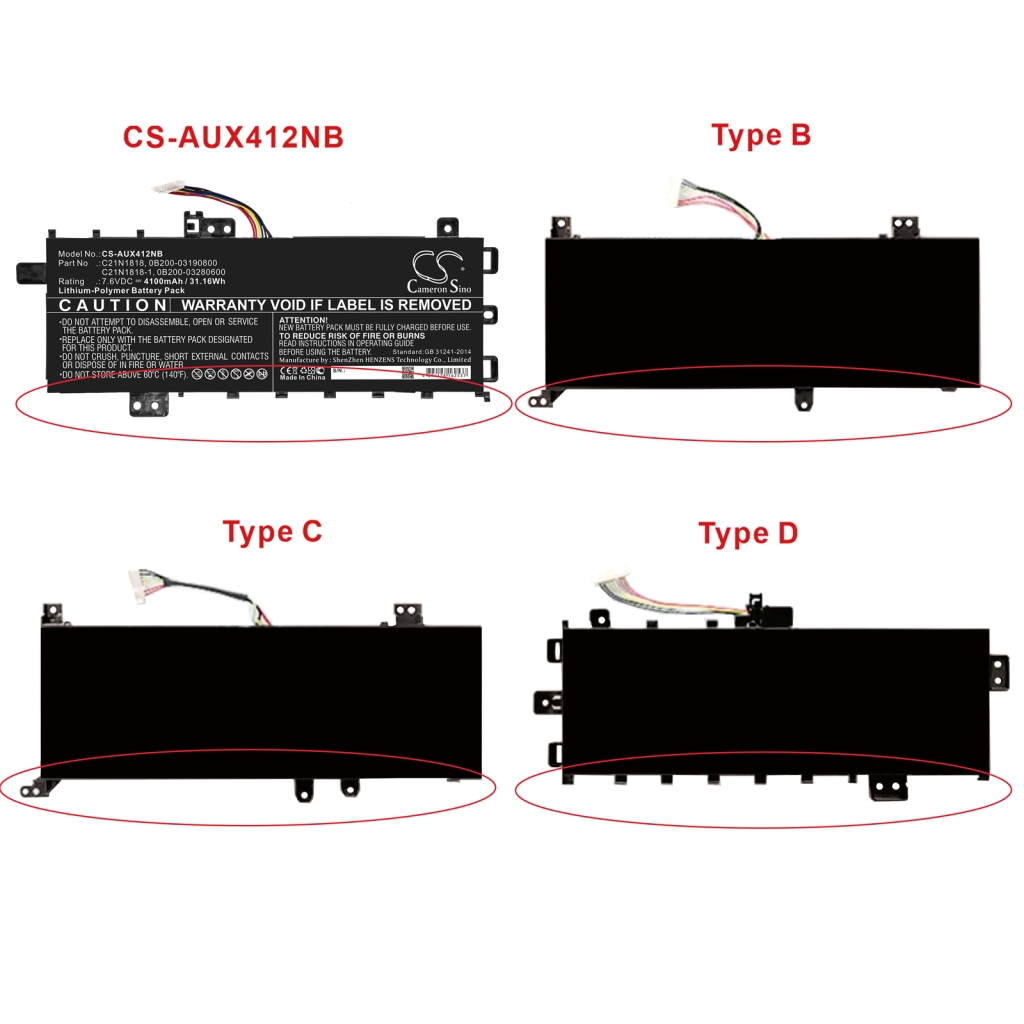 Batteria notebook Asus CS-AUX412NB