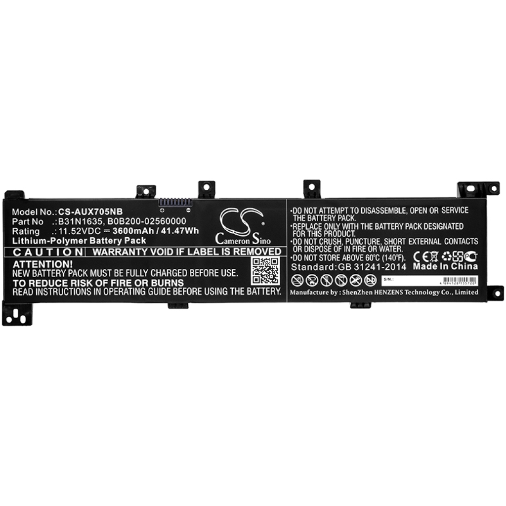 Sostituzione della batteria compatibile per Asus B0B200-02560000,B31N1635