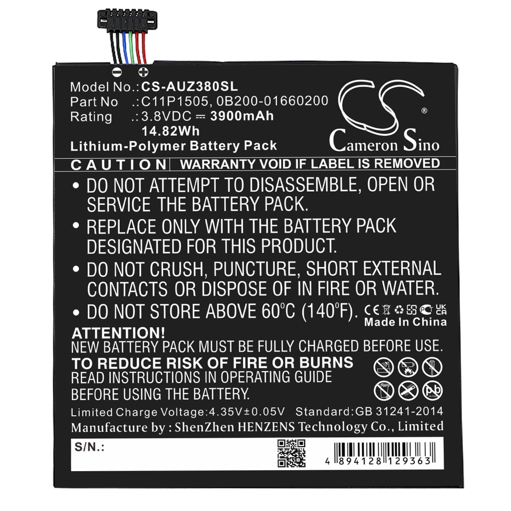 Batterie Sostituisce 0B200-01660200