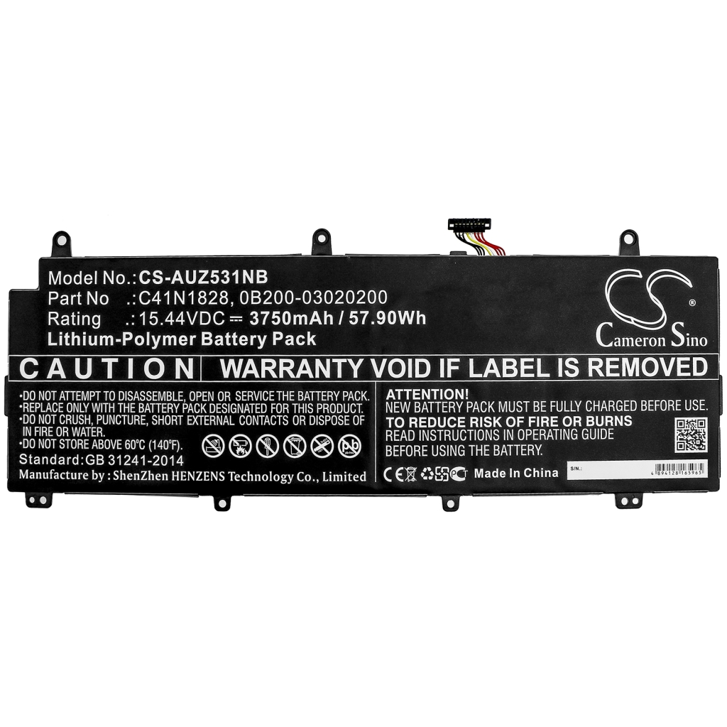 Sostituzione della batteria compatibile per Asus 0B200-03020200,C41N1828