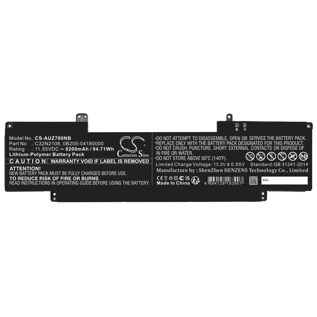 Batterie Sostituisce 0B200-04180000