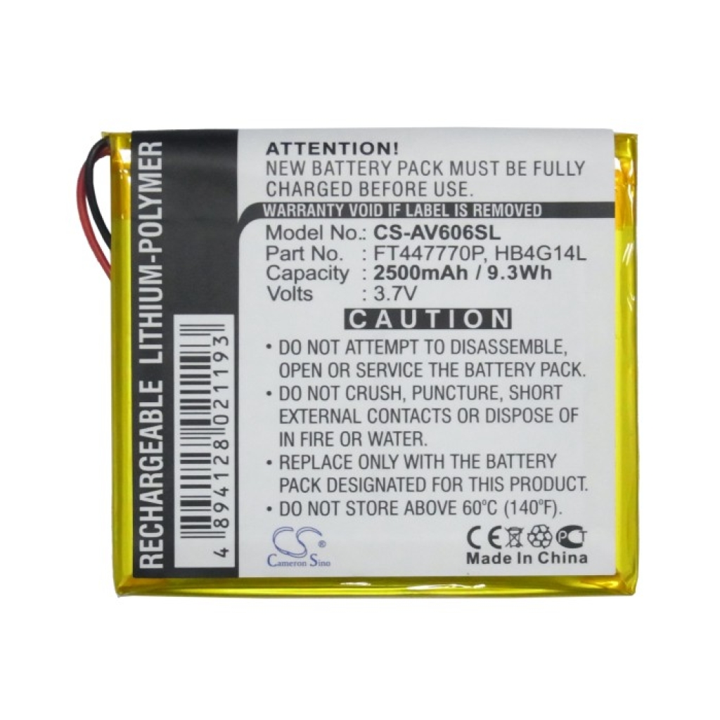 Batteria MP3, MP4, PMP Archos AV605 120GB