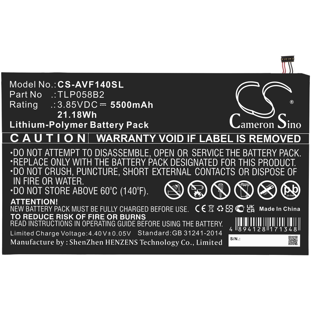 Battery Replaces TLP058B2