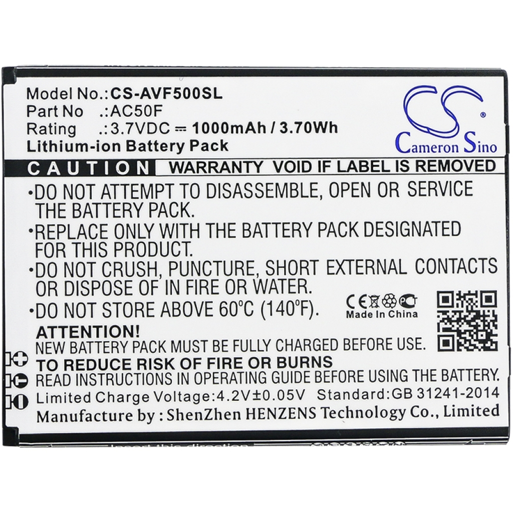 Batteria del telefono cellulare Archos CS-AVF500SL