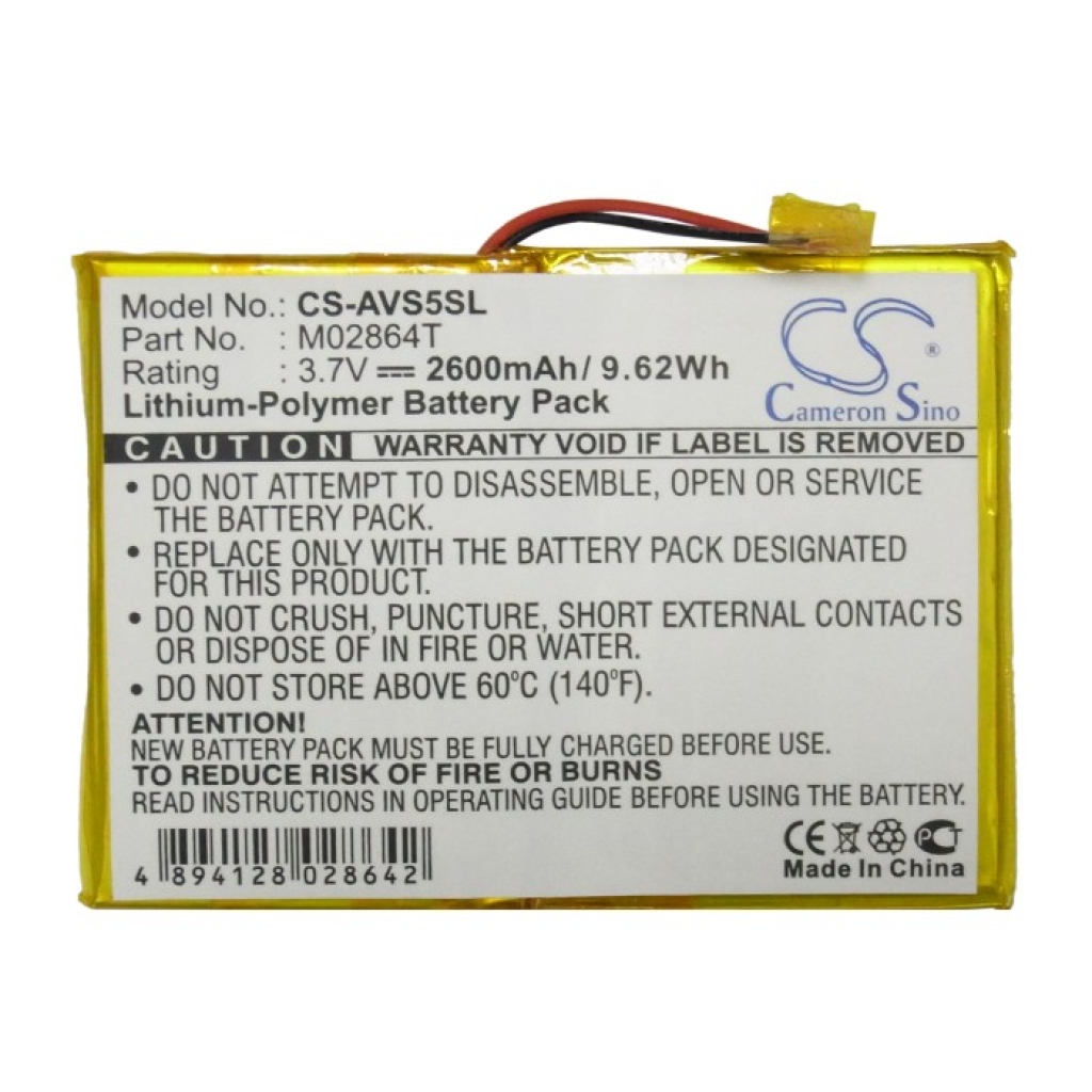 Sostituzione della batteria compatibile per Archos M02864T