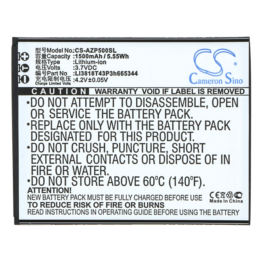 Battery Replaces Li3818T43P3h665344