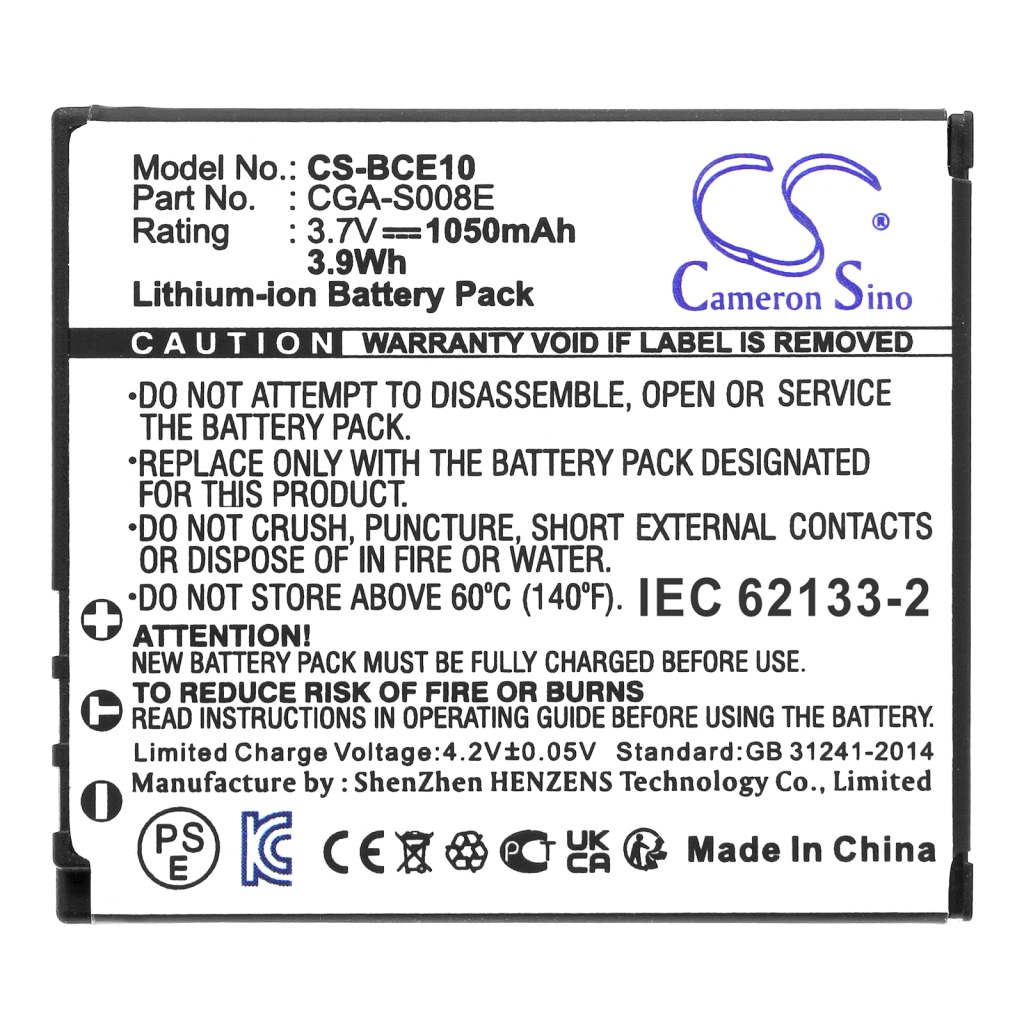 Batterie Sostituisce DMW-BCE10E