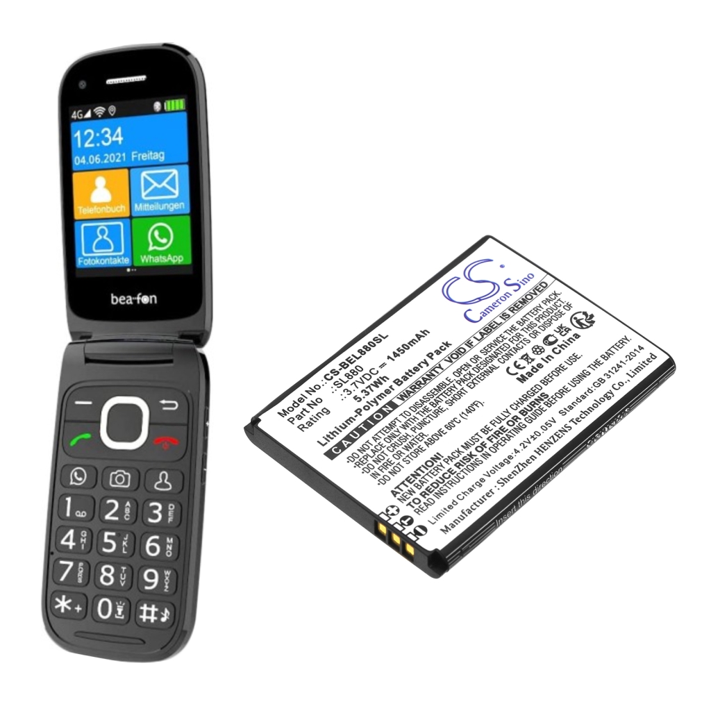 Batteria del telefono cellulare Bea-fon SL880 Touch (CS-BEL880SL)