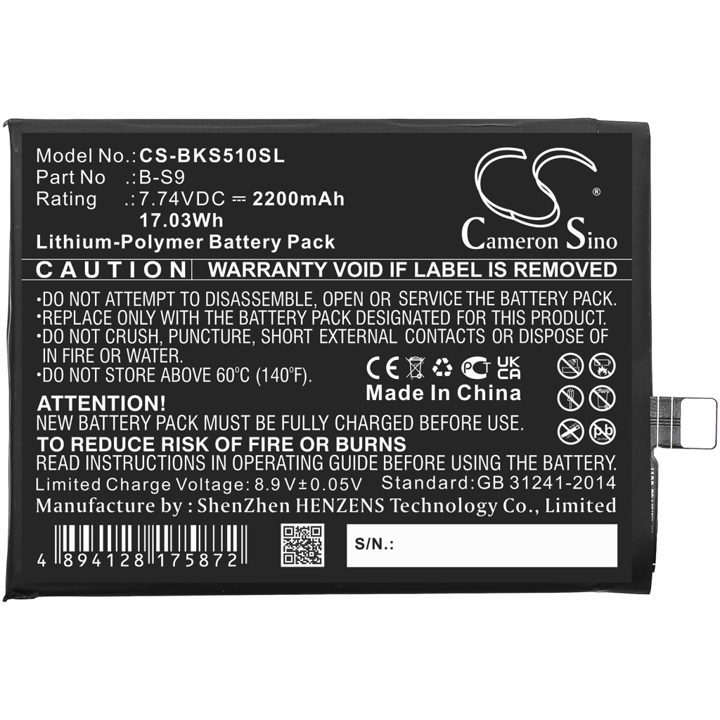 Batterie Sostituisce B-S9