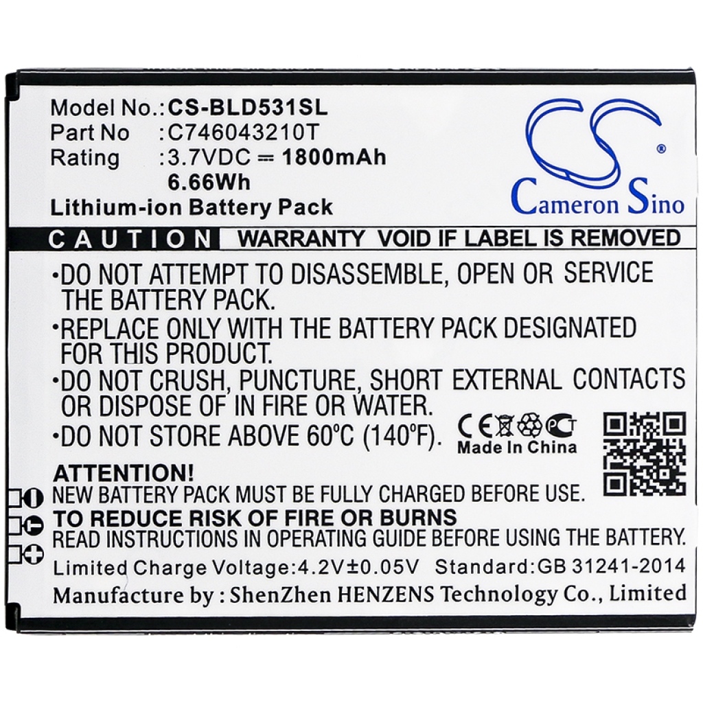 Battery Replaces C746043230T