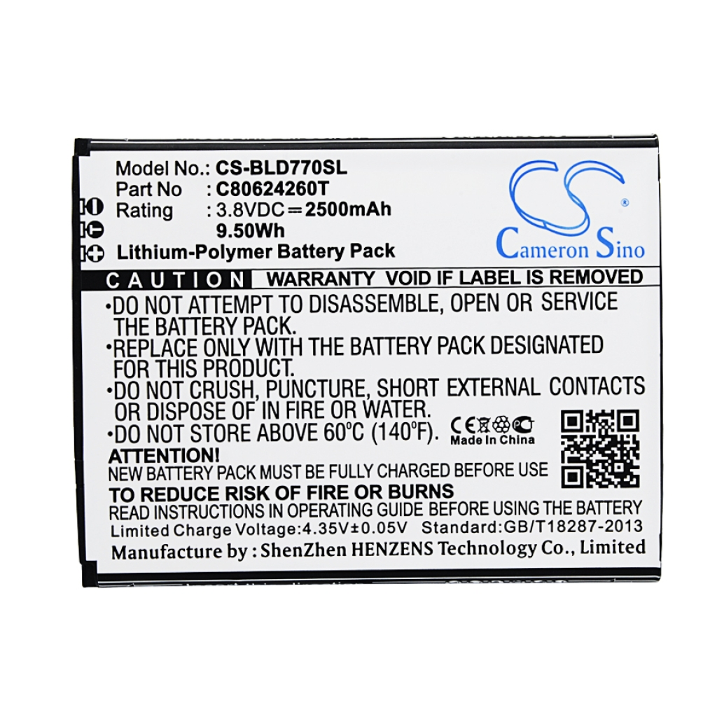 Battery Replaces C80624260T