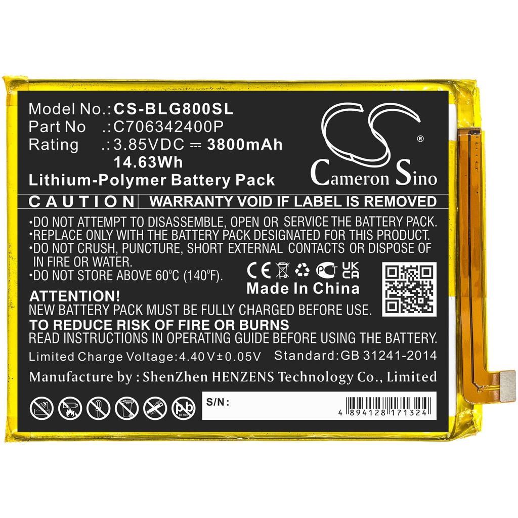 Batteria del telefono cellulare BLU G0290ww (CS-BLG800SL)