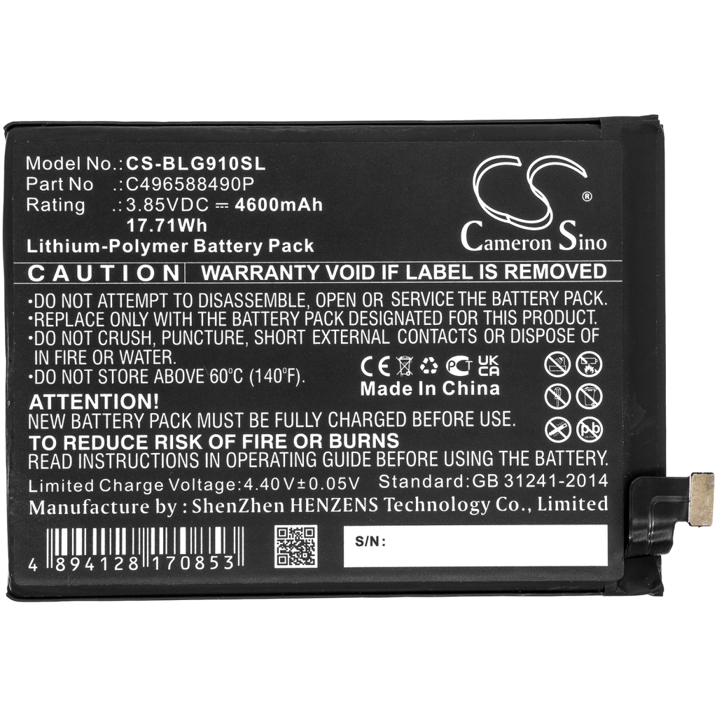 Sostituzione della batteria compatibile per BLU C496588490P