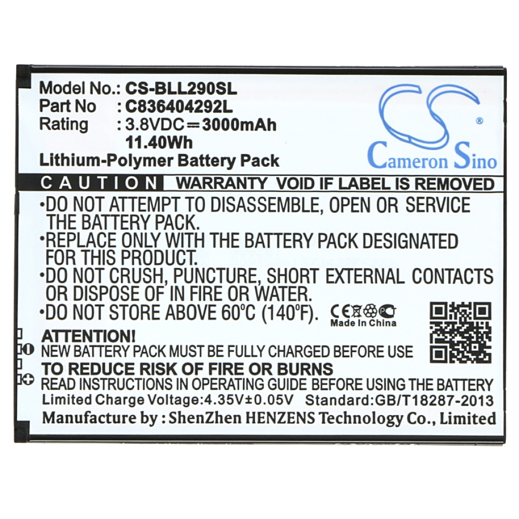 Batterie Sostituisce C836404292L