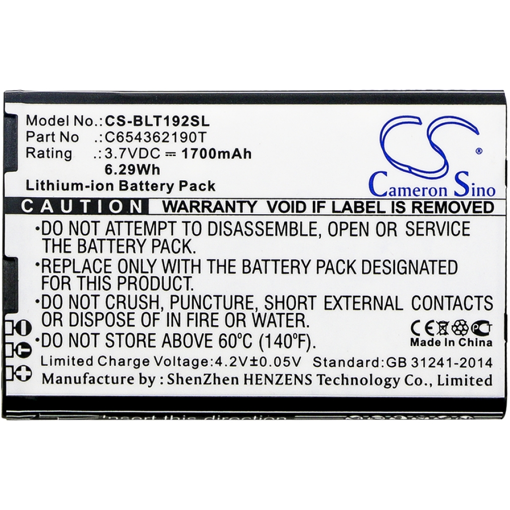 Batterie Sostituisce C654362190T