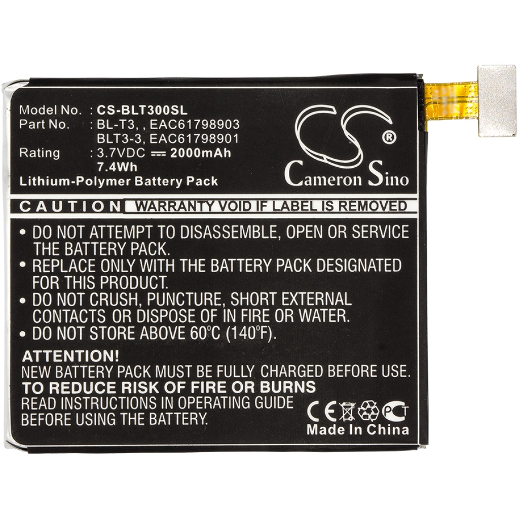 Batteria del telefono cellulare LG CS-BLT300SL