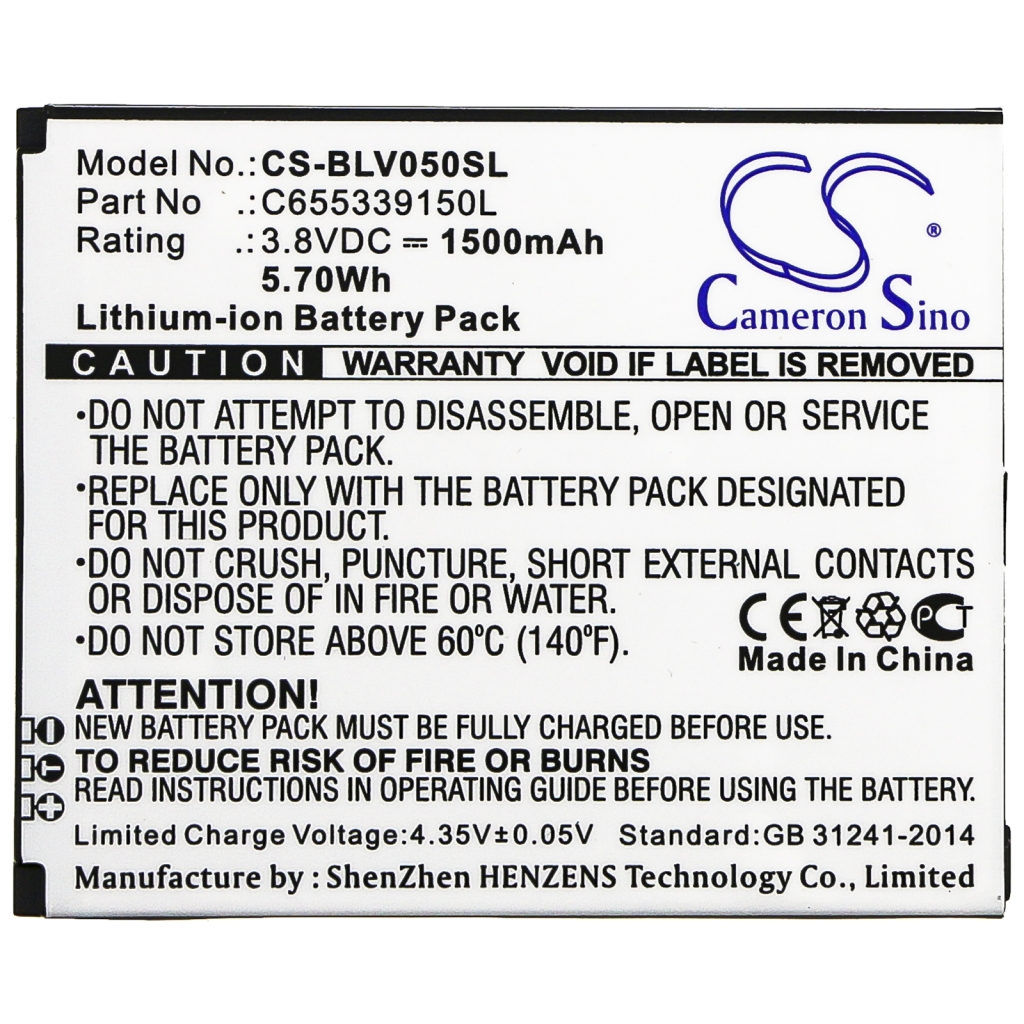 Sostituzione della batteria compatibile per BLU C655339150L