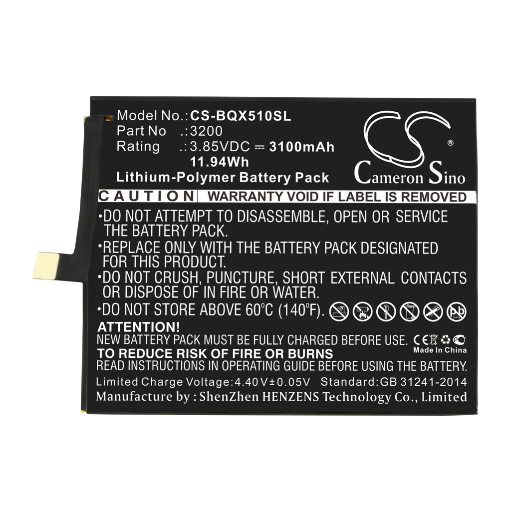 Batteria del telefono cellulare Bq CS-BQX510SL