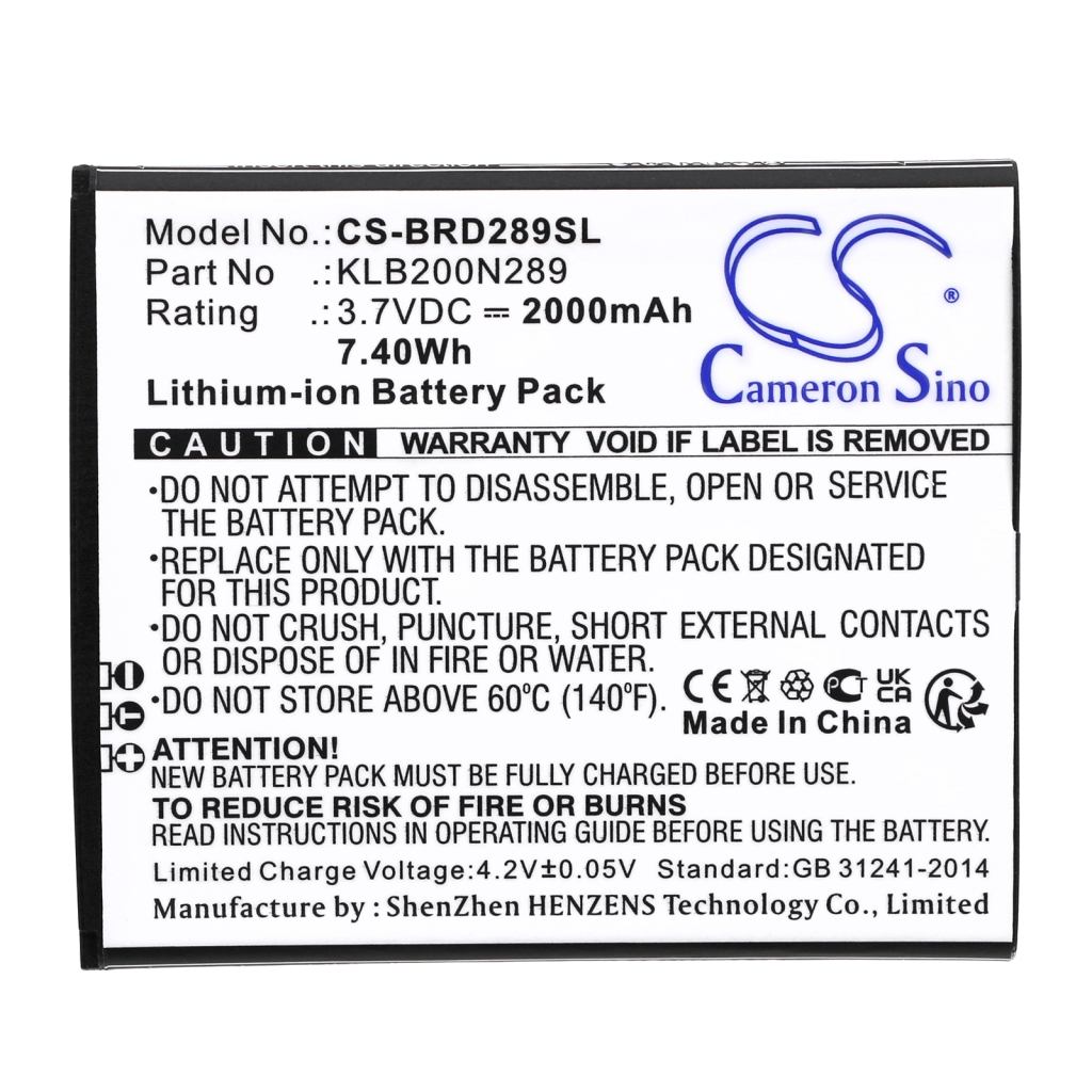 Batterie Sostituisce KLB200N289