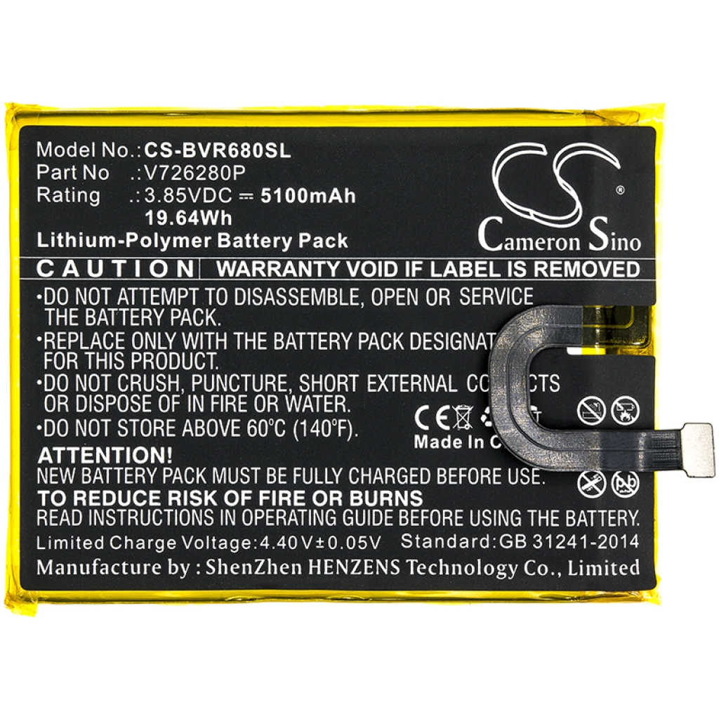 Batterie Sostituisce V726280P